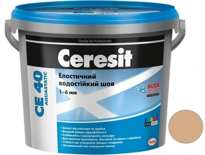 Затирка Ceresit CE 40 Aquastatic Эластичный водостойкий шов 2кг персик 28