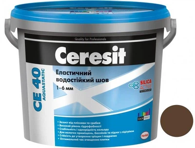 Затирка Ceresit CE 40 Aquastatic Эластичный водостойкий шов 2кг ореховый 55