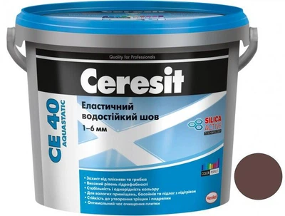 Затирка Ceresit CE 40 Aquastatic Эластичный водостойкий шов 2кг какао 52
