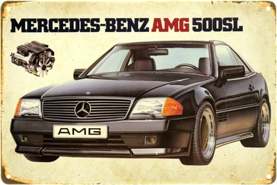 Металлическая табличка "Mercedes-Benz AMG 500SL" (ms-104104)
