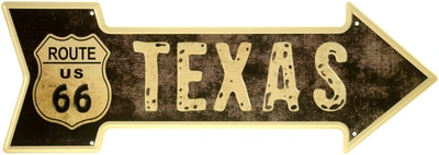 Металлическая табличка "Taxas U.S. Route 66" (ms-104171)