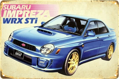 Металлическая табличка "Subaru Impreza WRX STI" (ms-104117)