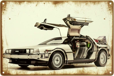 Металлическая табличка "DeLorean DMC-12" (ms-104093)