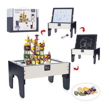 Детский игровой стол-конструктор A-Toys XC-12B, с двухсторонней доской и магнитным конструктором.