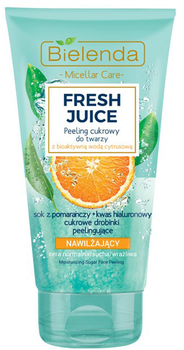 Peeling Bielenda Micellar Care fresh juice cukrowy nawilżający z wodą cytrusową pomarańcza 150 g (5902169036676)