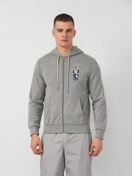 Толстовка на молнии мужская Polo Ralph Lauren 11290.2 2XL (52) Серая (2000000006970)