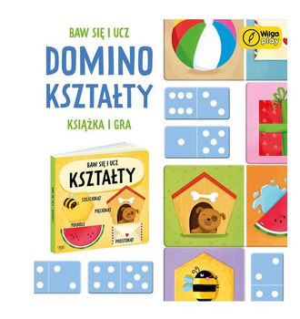 Gra planszowa Wilga Play Baw się i ucz Domino Kształty Gra i książka (9788328098688)