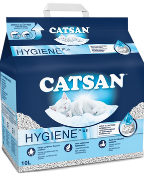 Бентонітовий наповнювач Catsan Hygiene plus для котячого туалету 10 л (4008429694608)