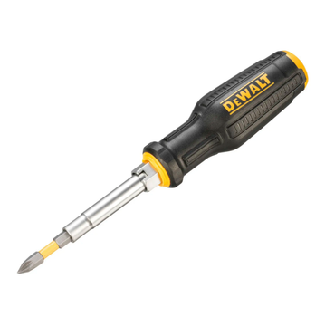 Викрутка - набір DeWALT FULL FIT 6 Way, з бітами 2 шт.: двостороння біта під прямий шліц: 4 та 5.5 мм, двостороння біта під шліц Phillips: PH1 та PH2 DWHT66569-0
