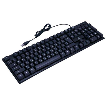 Клавіатура дротова Jeqang JK-905 USB для ПК 1.4М Eng / Ru / Ukr стандартна Чорний