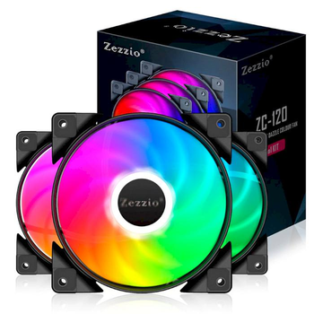 Комплект вентиляторов ZEZZIO ZC-120 SRGB 3-Pack (ZC-120 Colorful 3in1)
