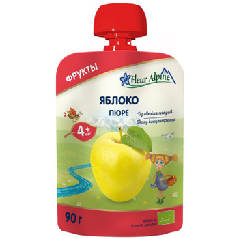 Дитяче пюре Fleur Alpine Яблуко 90 г (5024688001017)