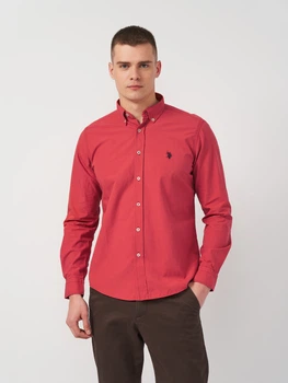 Рубашка хлопковая мужская U.S. Polo Assn Т-6575.50 M (46) Красная (2000000011295)