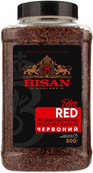 Рис Bisan Довгозернистий Нешліфований Червоний 800 г (0.8 кг) (4820186124521)