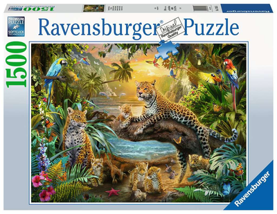 Пазл Ravensburger Leopard Family In The Jungle 1500 елементів (4005556174355)