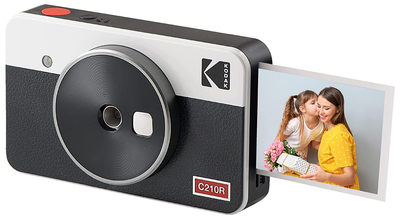 Aparat Kodak Mini Shot 2 Retro Biały + 60 arkuszy i zestaw akcesoriów (0192143002635)