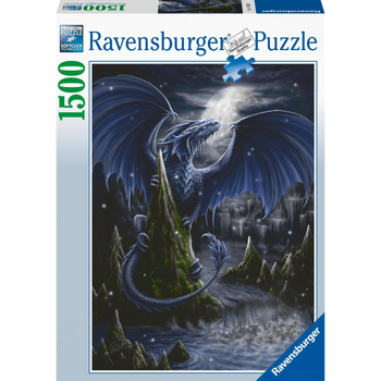 Puzzle Ravensburger The Dark Blue Dragon 1500 elementów (4005556171057)