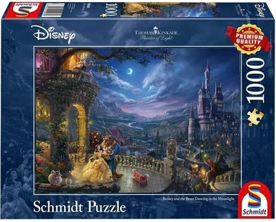 Puzzle Schmidt Thomas Kinkade: Disney The Beauty and the Beast Dancing in the Moonlight 1000 elementów (4001504594848)
