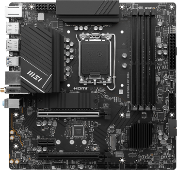 Материнская плата MSI PRO B760M A Wi-Fi DDR4 (s1700, Intel B760, PCI-Ex16)