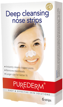 Plastry Purederm Deep Cleansing Nose Strips głęboko oczyszczające na nos 6 szt (8809052581015)