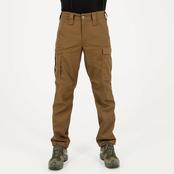 Штани чоловічі з кишенями та утяжками під коліном, демісезонні, колір койот, 56