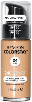 Тональна основа Revlon ColorStay Makeup SPF20 для нормальної та сухої шкіри 240 Medium Beige 30 мл (309974677066)