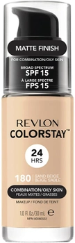 Podkład do twarzy Revlon ColorStay Makeup for Combination/Oily Skin SPF15 do cery mieszanej i tłustej 180 Sand Beige 30 ml (309974700030)