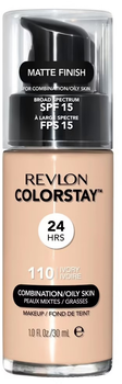 Тональна основа Revlon ColorStay Makeup SPF15 для комбінованої та жирної шкіри 110 Ivory 30 мл (309974700016)