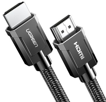 Kabel Ugreen HD135 8K HDMI m / m Round Cable with Braided 1 m Gray (6957303873197)