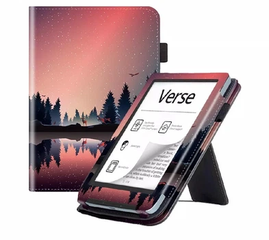Чохол PocketBook 629 Verse Mist Grey з ремінцем для руки та підставкою "Forest" – обкладинка на Покетбук (7706856)
