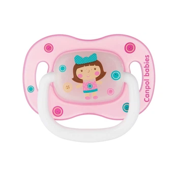 Пустышка силиконовая симметричная Toys Розовая Canpol babies 6-18 мес 23/292-pink 5903407232928