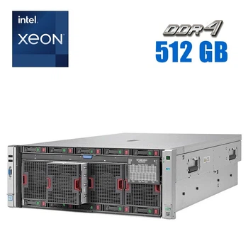 Сервер HP ProLiant DL580 Gen9 4U Rack / 4x Intel Xeon Processor E7-8891 v4 (10 (20) ядер по 2.8 - 3.5 GHz) / 512 GB DDR4 / Без HDD / Matrox G200 Graphics / 4x 1500W б/у