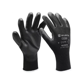 Рукавиці захисні WURTH Black PU 11 Чорні (0899402411)