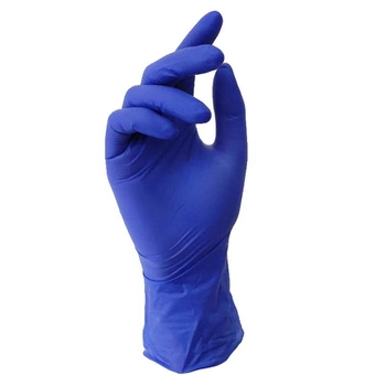 Рукавиці латексні Luximed High Risk Medical Gloves нестерильні непудровані L 25 пар cині
