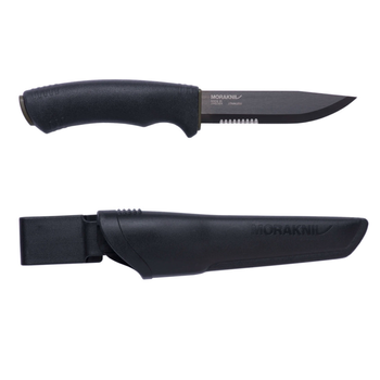 Туристический нож из нержавеющей стали Morakniv Bushcraft Black SRT (чёрный)