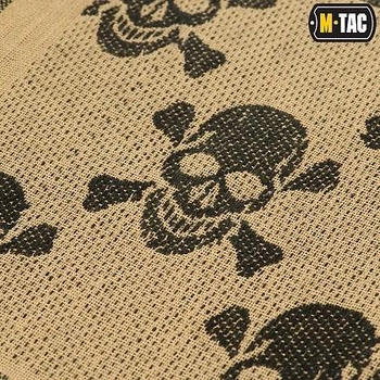 Арафатка зсу хлопок койот, тактический шарф платок шемаг с черепами M-TAC Pirate Skull Coyote/Black, куфия, 40903004
