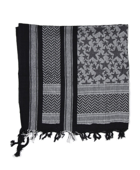 Арафатка шарф 110х110см Mil-Tec для стильного образа с камуфляжным узором для мужчин универсальный Черный M-T