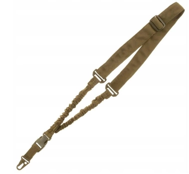 Ремінь для зброї одноточковий Mil-Tec з автоматичною пряжкою та підсумками Койот (16184005) M-T