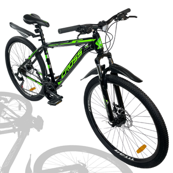 Горный велосипед Cross Stinger 29" Черно-Зеленый 19" рама / рост от 180 - 195 см