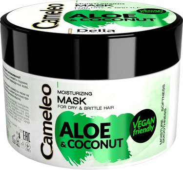 Маска Delia Cosmetics Cameleo Алое та кокос зволожуюча для сухого і ламкого волосся 200 мл (5901350483329)