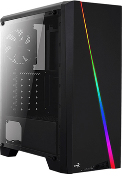 Корпус AEROCOOL Cylon BG Black Mid Tower RGB glass side panel