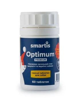 Дополнительный корм для собак Smartis Optimum Premium с железом, 60 таблеток