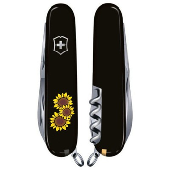 Ніж Victorinox Spartan Ukraine 91 мм Чорний Соняшники (1.3603.3_T1340u)