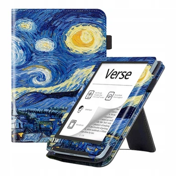 Чехол PocketBook 634 Verse Pro Azure с ремешком для руки и подставкой Ван Гог&nbsp;"Звездная Ночь" (7706859)