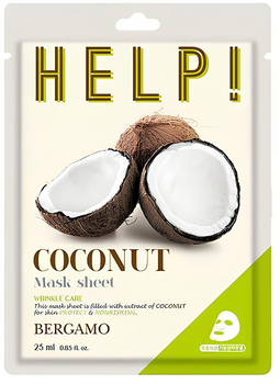 Maska do twarzy Bergamo Help Sheet Mask Coconut 25 ml (8809414192309)