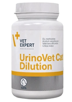 Харчова добавка для котів Vet Expert UrinoVet Cat Dilution при сечокам'яній хворобі, 45 капсул
