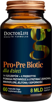 Suplement diety Doctor Life Pro+Pre Biotic 60 kapsułek (5903317644668)