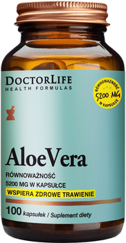 Suplement diety Doctor Life Aloe Vera 100 kapsułek (5903317644422)