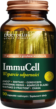 Suplement diety Doctor Life ImmuCell Defense ekstrakty z grzybów witalnych 90 kapsułek (5906874819463)