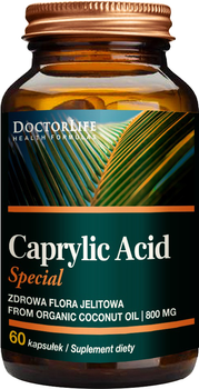 Харчова добавка Doctor Life Caprylic Acid Special каприлова кислота 800 мг 60 капсул (5906874819142)